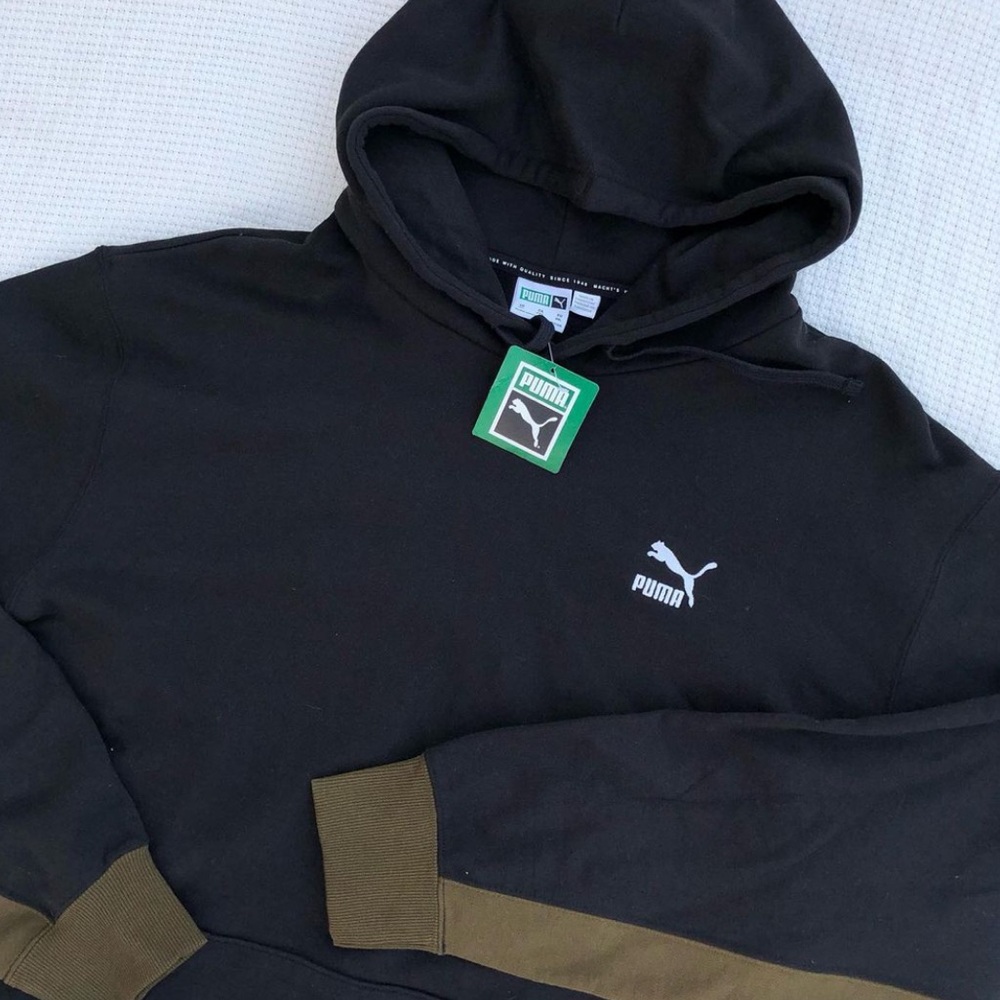 Puma black and olive green hoodie size XXL